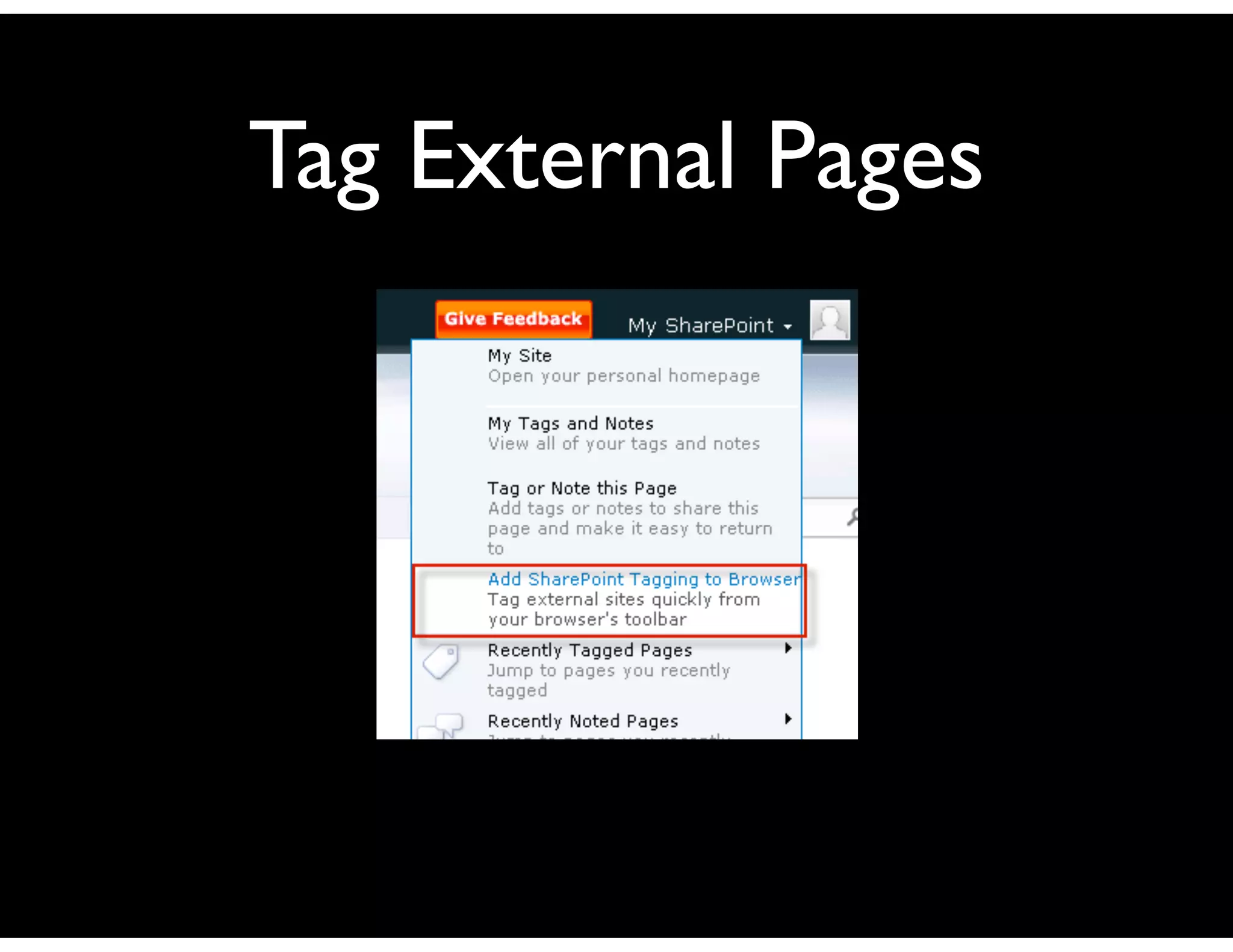 Tag External Pages
 