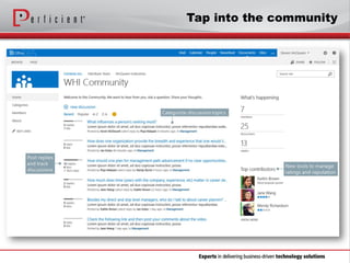 Tap into the community
 