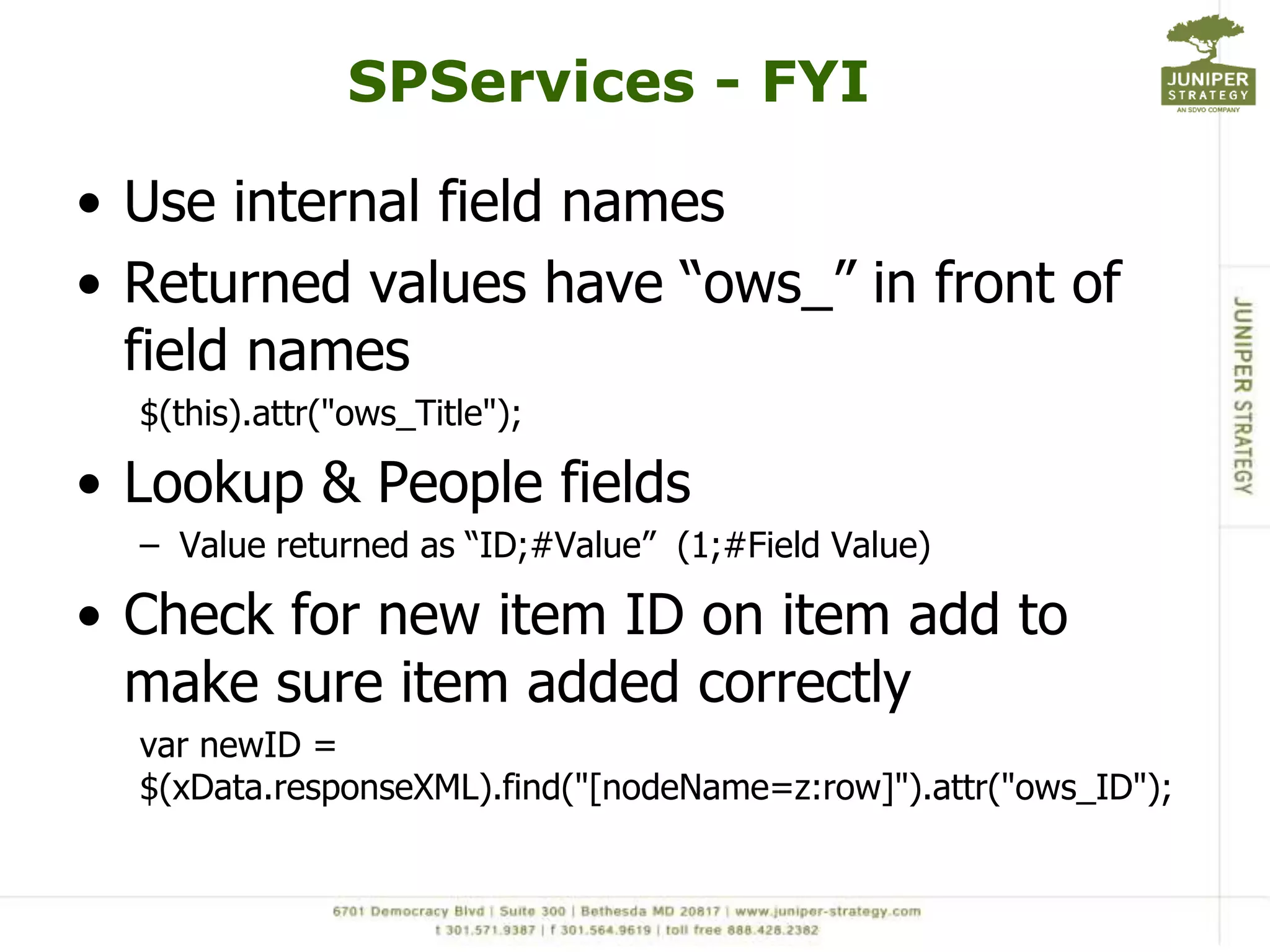 SPServicesUpdateListItems