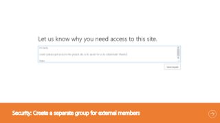 Security: Create a separate group for external members
 