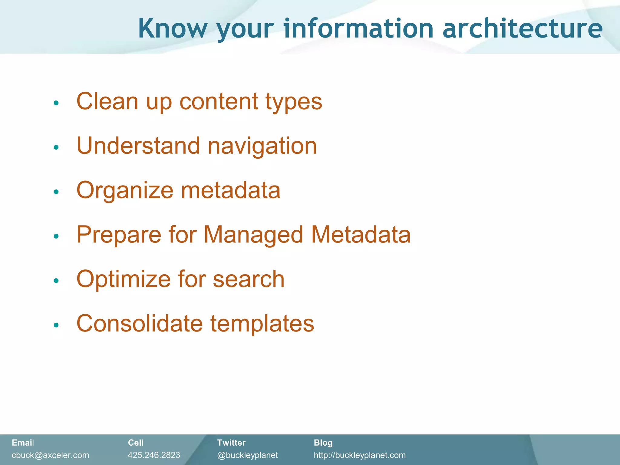 Build the use casesRole-specific