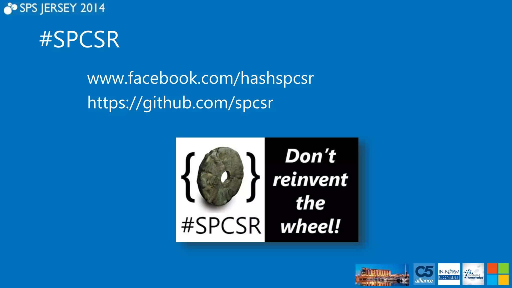#SPCSR 
www.facebook.com/hashspcsr 
https://github.com/spcsr 
 
