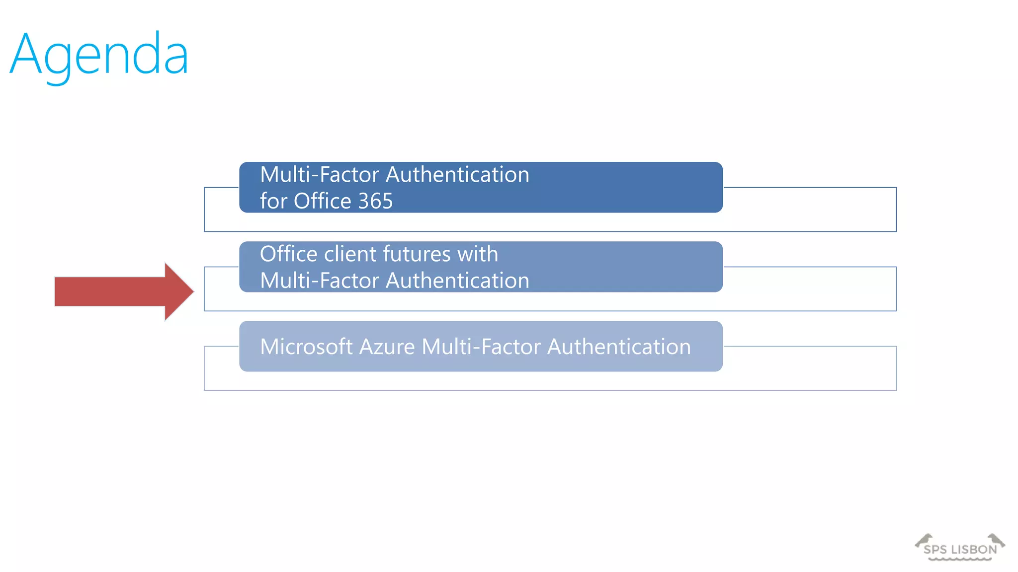 Agenda
Multi-Factor Authentication
for Office 365
Office client futures with
Multi-Factor Authentication
Microsoft Azure Multi-Factor Authentication
 