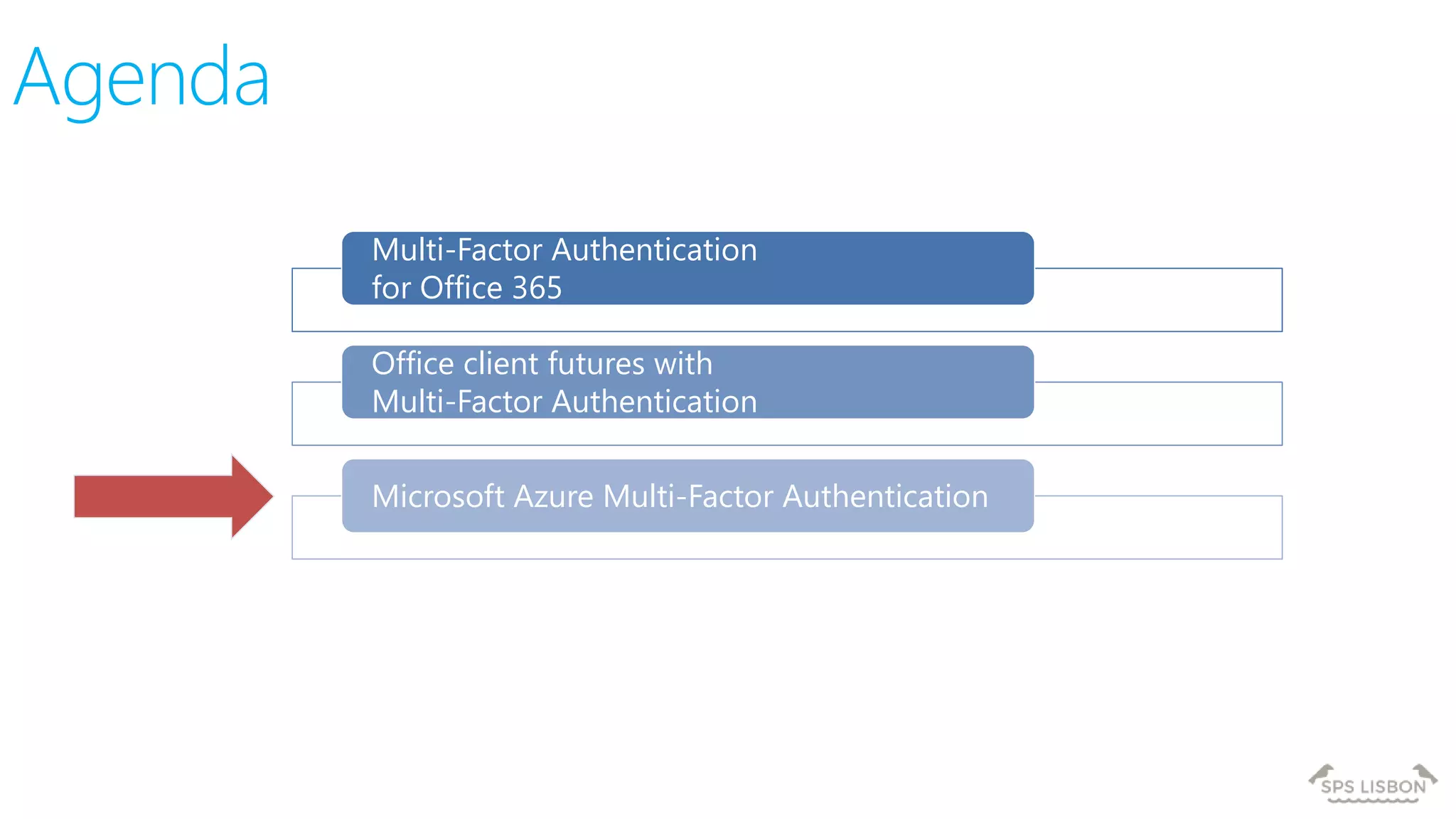 Agenda
Multi-Factor Authentication
for Office 365
Office client futures with
Multi-Factor Authentication
Microsoft Azure Multi-Factor Authentication
 