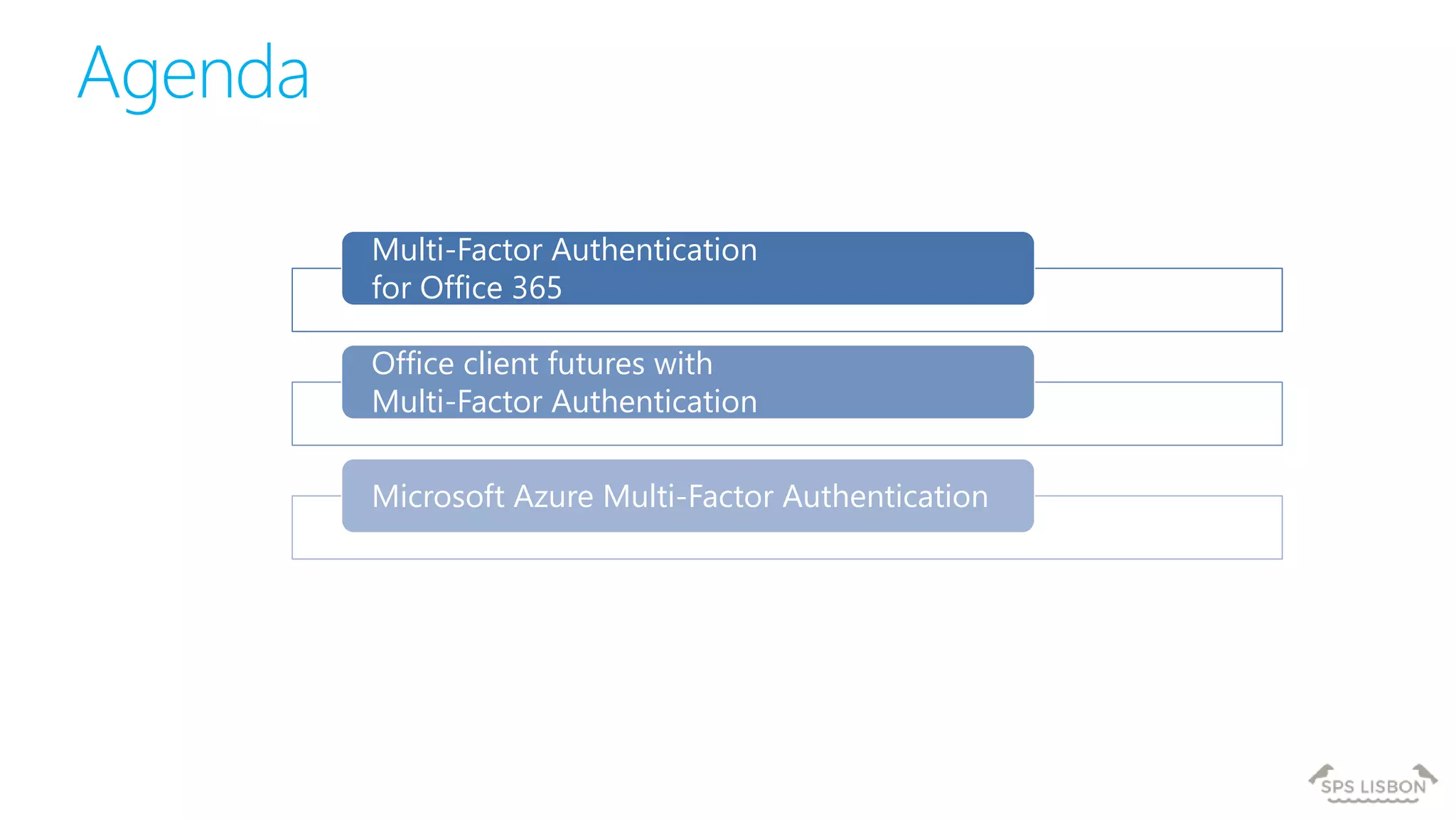 Agenda
Multi-Factor Authentication
for Office 365
Office client futures with
Multi-Factor Authentication
Microsoft Azure Multi-Factor Authentication
 