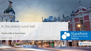 June 9th, 2018
A 21st century lunch bell
Thomas Gölles & Stephan Bisser
 