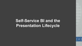 © Greystone Solutions, Incorporated
17
,
Self-Service BI and the
Presentation Lifecycle
 