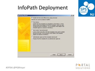 #SPSNJ @PGBhoyar
InfoPath Deployment
 
