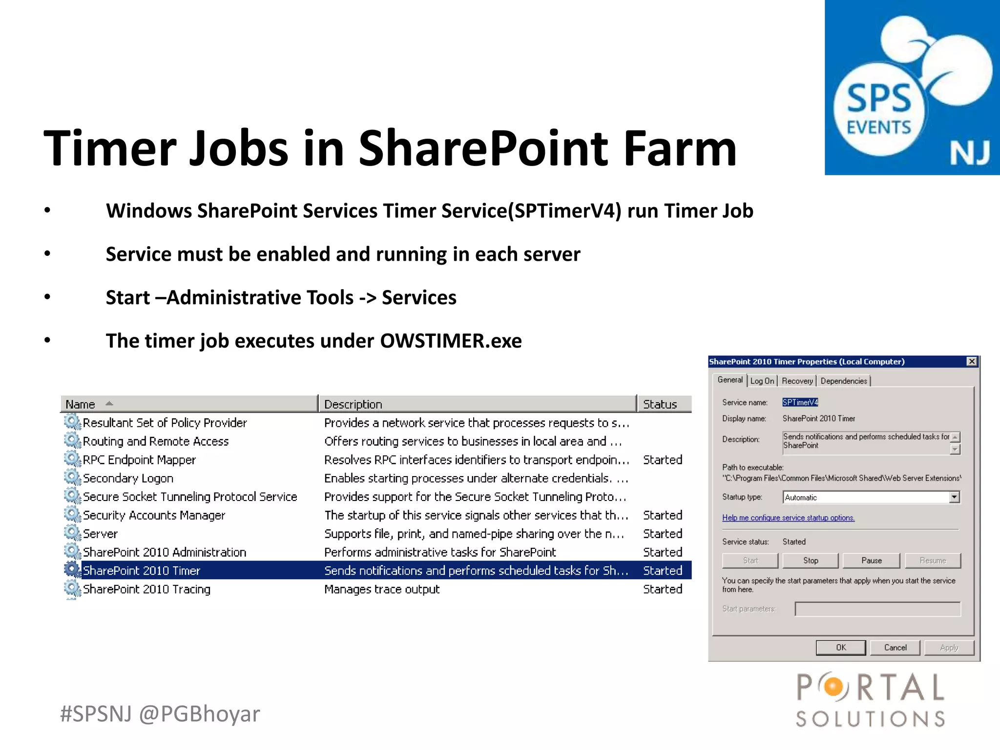 SPSNJ 2013 Building Solutions using SharePoint TimerJobs