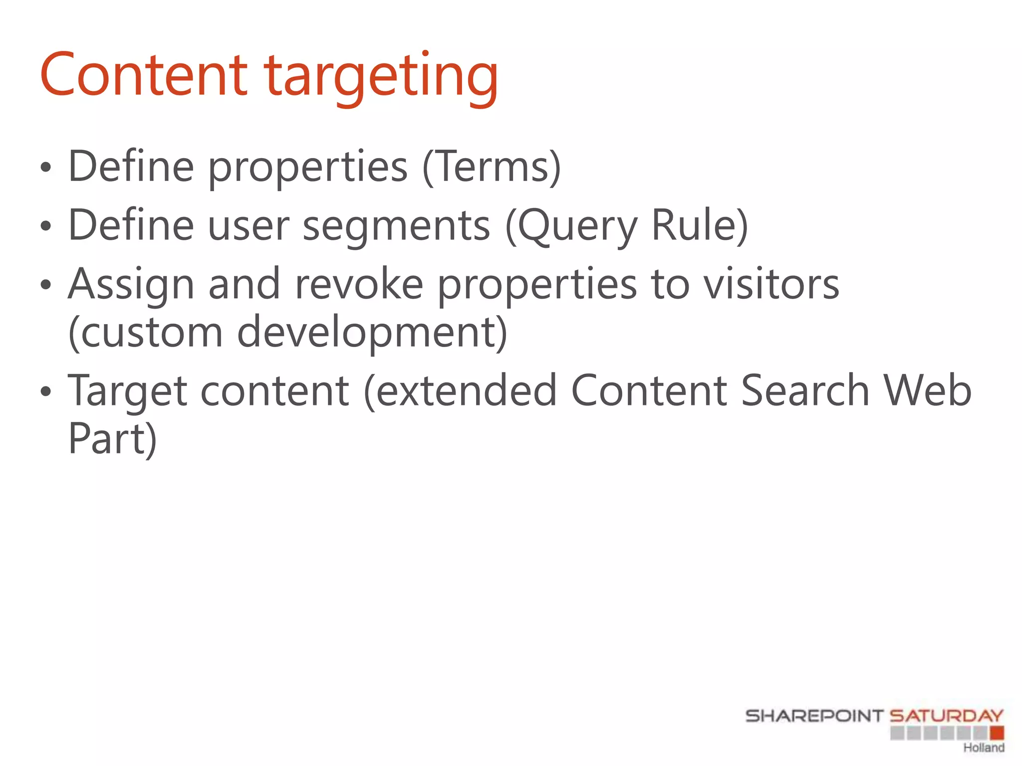 Content targeting
 