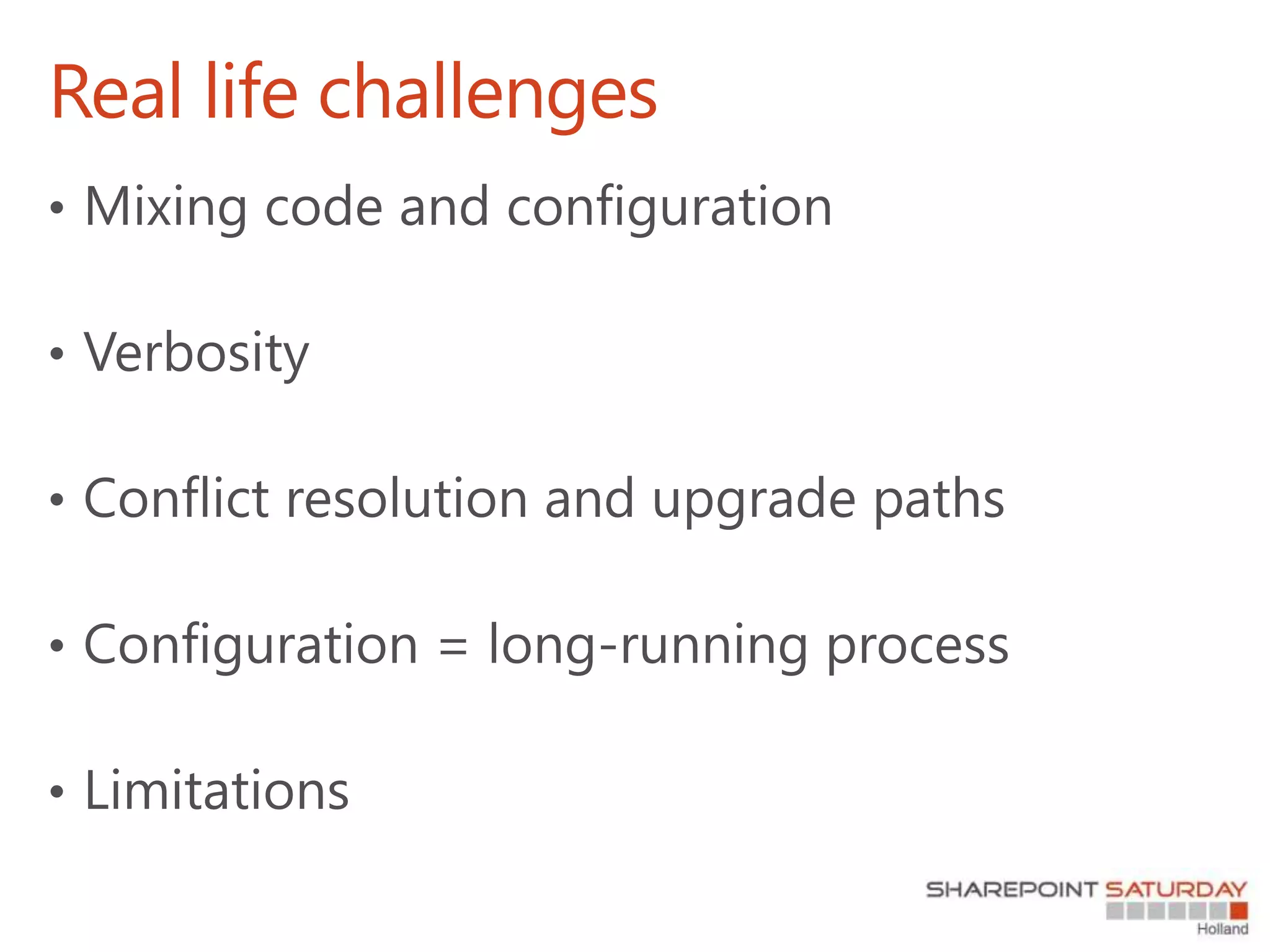 Real life challenges
 