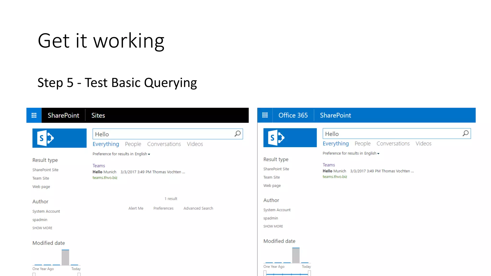 Get it working
Step 5 - Test Basic Querying
 