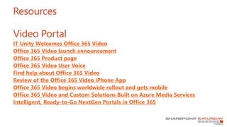 Office 365 NextGen Portals featuring the Video Portal and more!