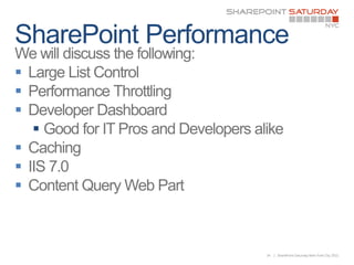 


    






        14   | SharePoint Saturday New York City 2011
 