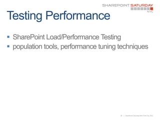 





    38   | SharePoint Saturday New York City 2011
 