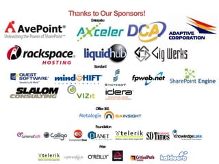 Thanks to Our Sponsors!
 