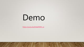 Demo
https://youtu.be/kh6aRSRM_yo
 