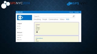 21 | SharePoint Saturday New York City 2013
 