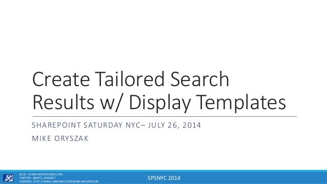 display search results
