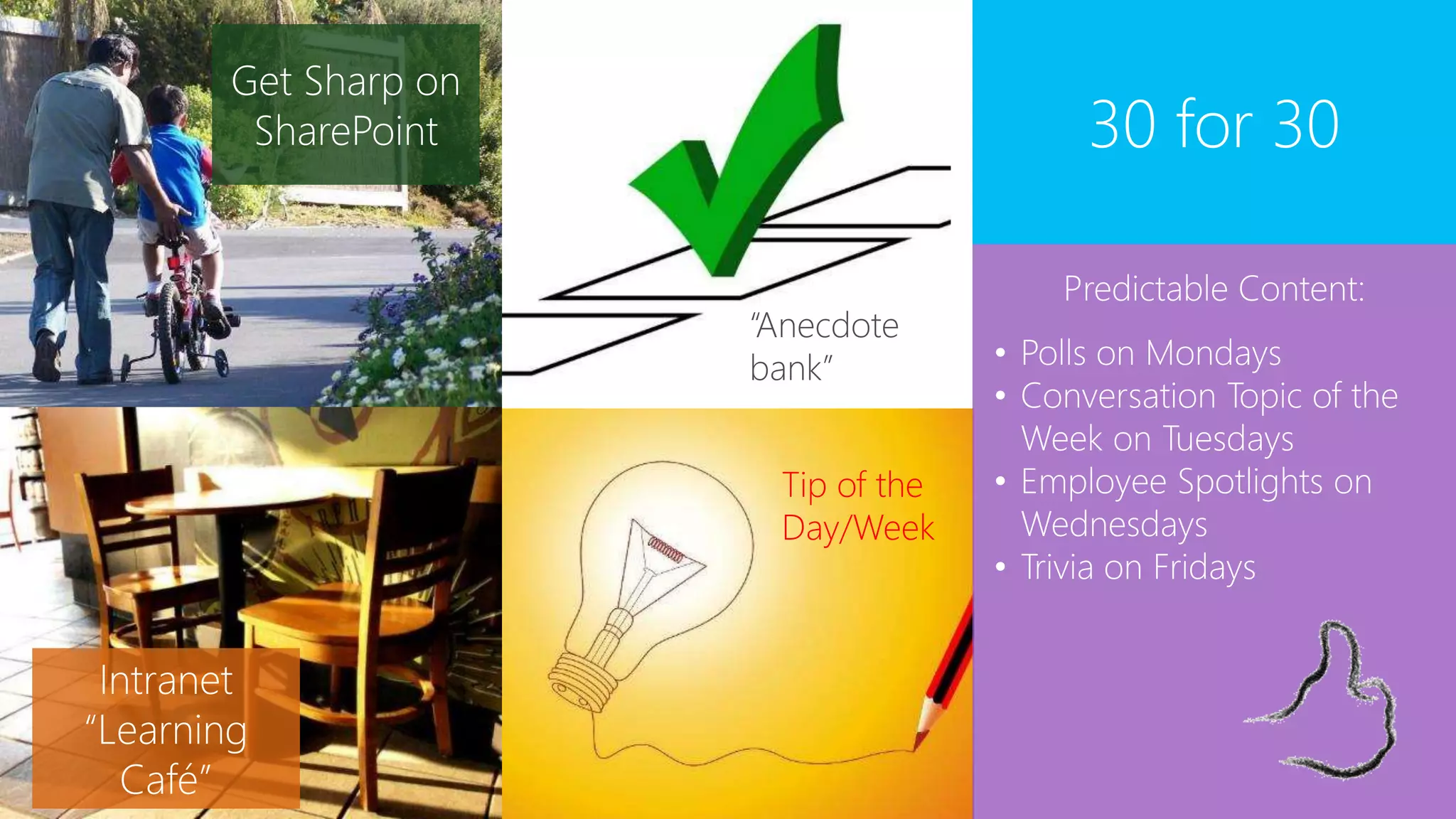 30 for 30
Tip of the
Day/Week
 