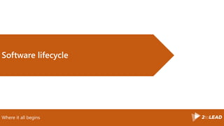 Where it all begins
Software lifecycle
 