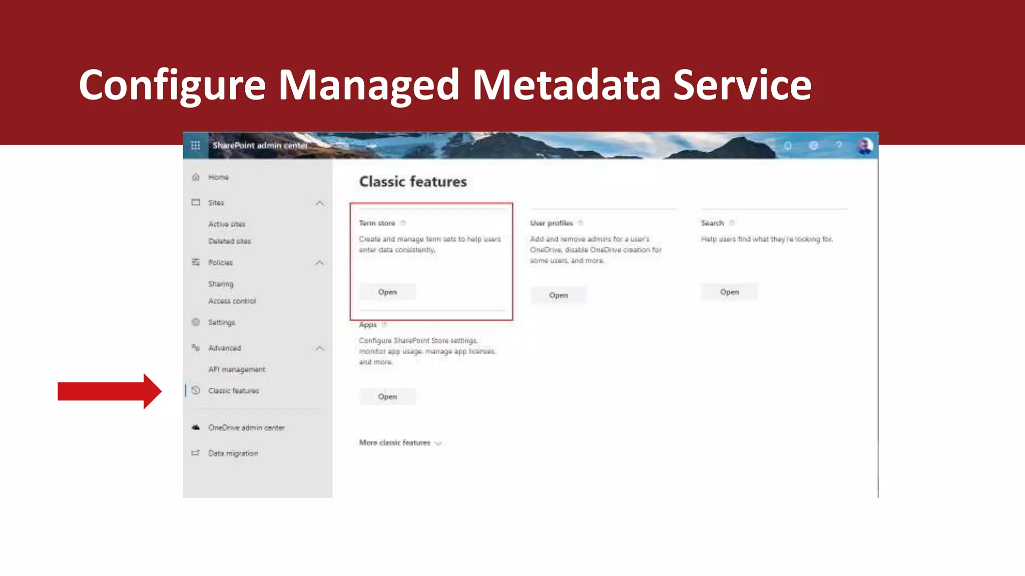 Configure Managed Metadata Service
 