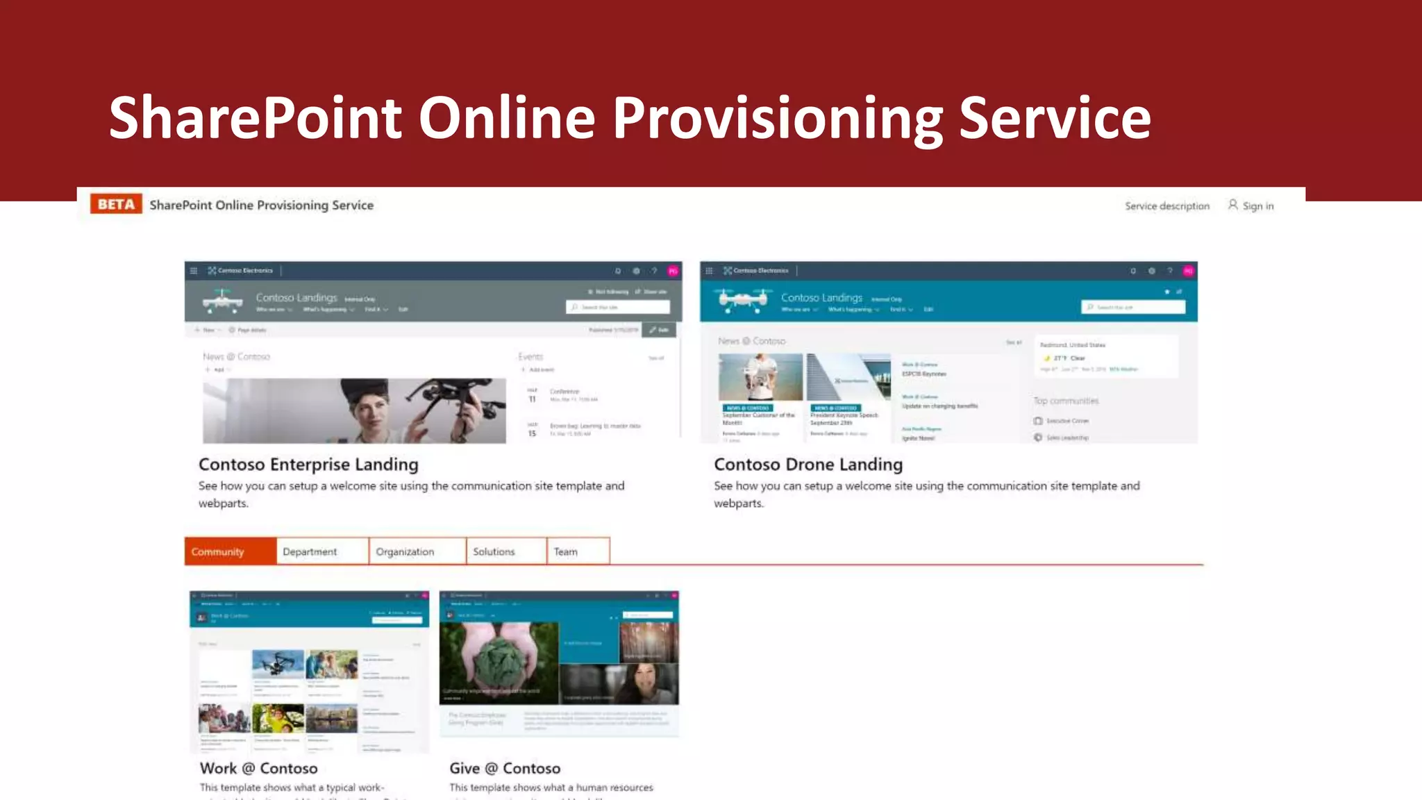 SharePoint Online Provisioning Service
 