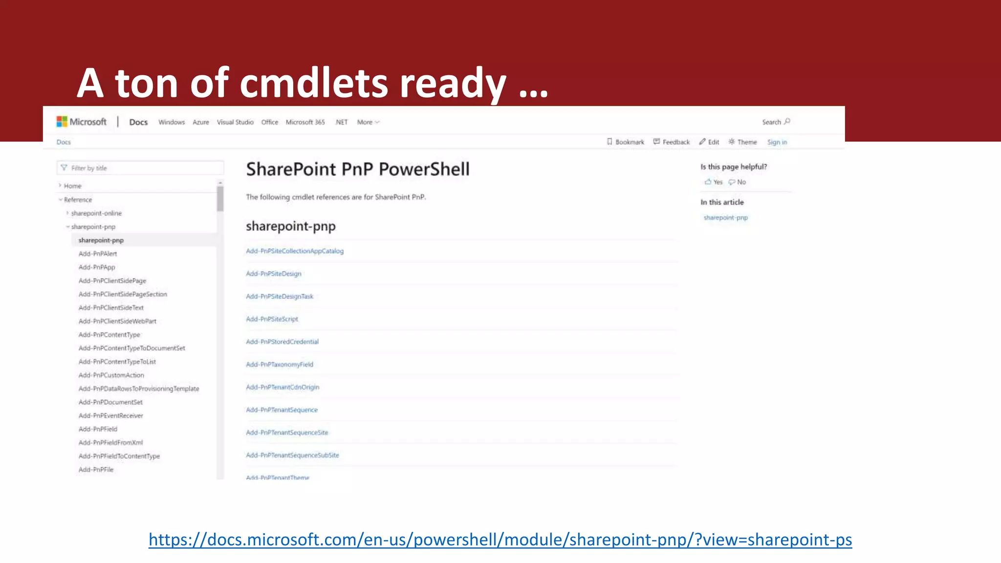 A ton of cmdlets ready …
https://docs.microsoft.com/en-us/powershell/module/sharepoint-pnp/?view=sharepoint-ps
 