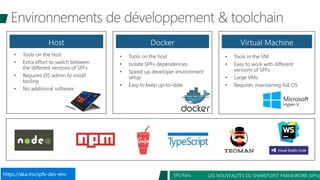 LES NOUVEAUTES DU SHAREPOINT FRAMEWORK (SPFx)SPS Paris
 