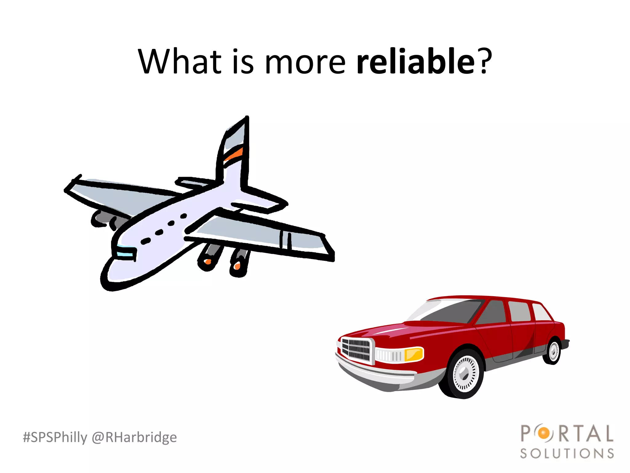 What is more reliable?




#SPSPhilly @RHarbridge
 