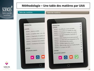Méthodologie – Une table des matières par UAA
 