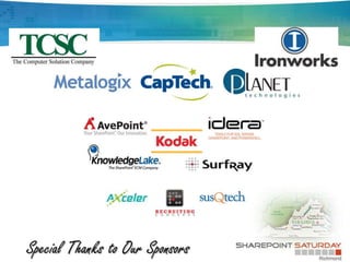 Special Thanks to Our Sponsors
 