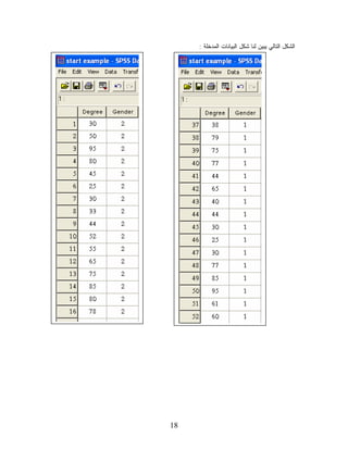 ‫ﺍﻟﺸﻜل ﺍﻟﺘﺎﻟﻲ ﻴﺒﻴﻥ ﻟﻨﺎ ﺸﻜل ﺍﻟﺒﻴﺎﻨﺎﺕ ﺍﻟﻤﺩﺨﻠﺔ :‬




‫81‬
 