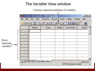 The Variable View window
8
 