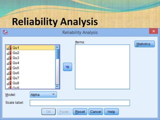 Reliability Analysis
 