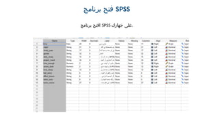‫برنامج‬ ‫فتح‬ SPSS
‫برنامج‬ ‫افتح‬ SPSS ‫جهازك‬ ‫على‬.
 