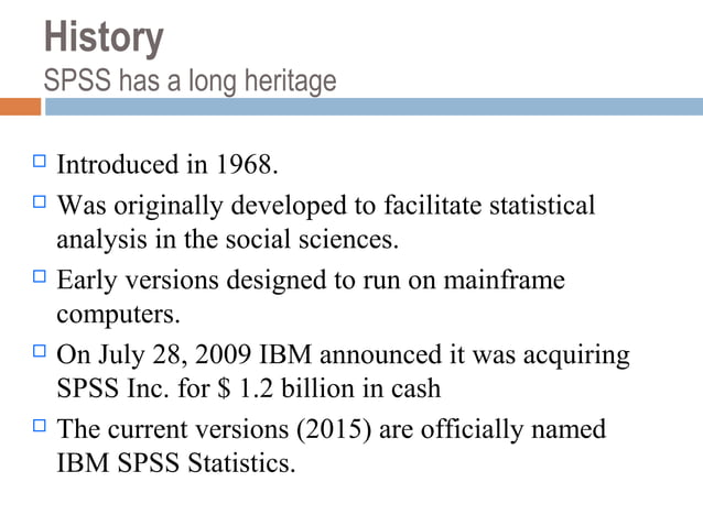 Spss an introduction | PPT | Technology & Computing
