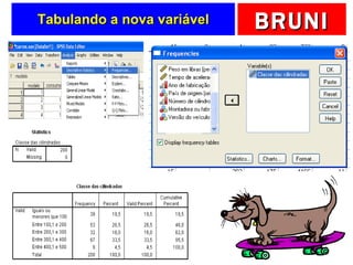 Tabulando a nova variável 
