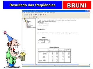 Resultado das freqüências 