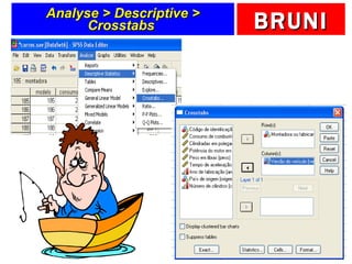 Analyse > Descriptive > Crosstabs   