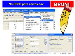 No SPSS para carros.sav 