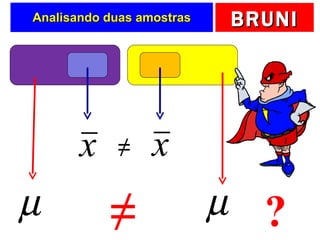 Analisando duas amostras ≠ ≠ ? 