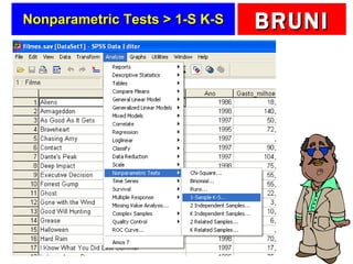 Nonparametric Tests > 1-S K-S 