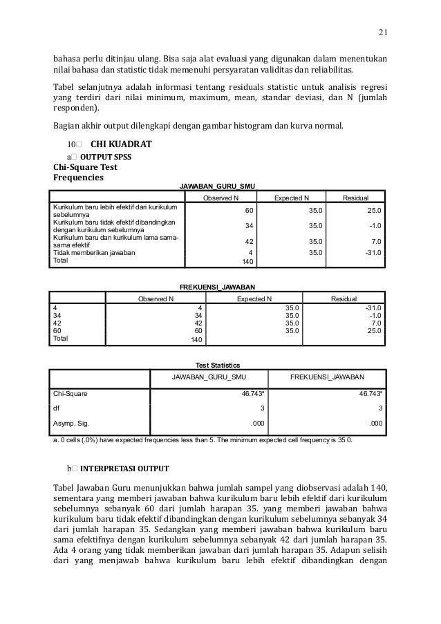 Contoh Soal Dan Jawaban Uji Chi Square Dengan Spss – IlmuSosial.id