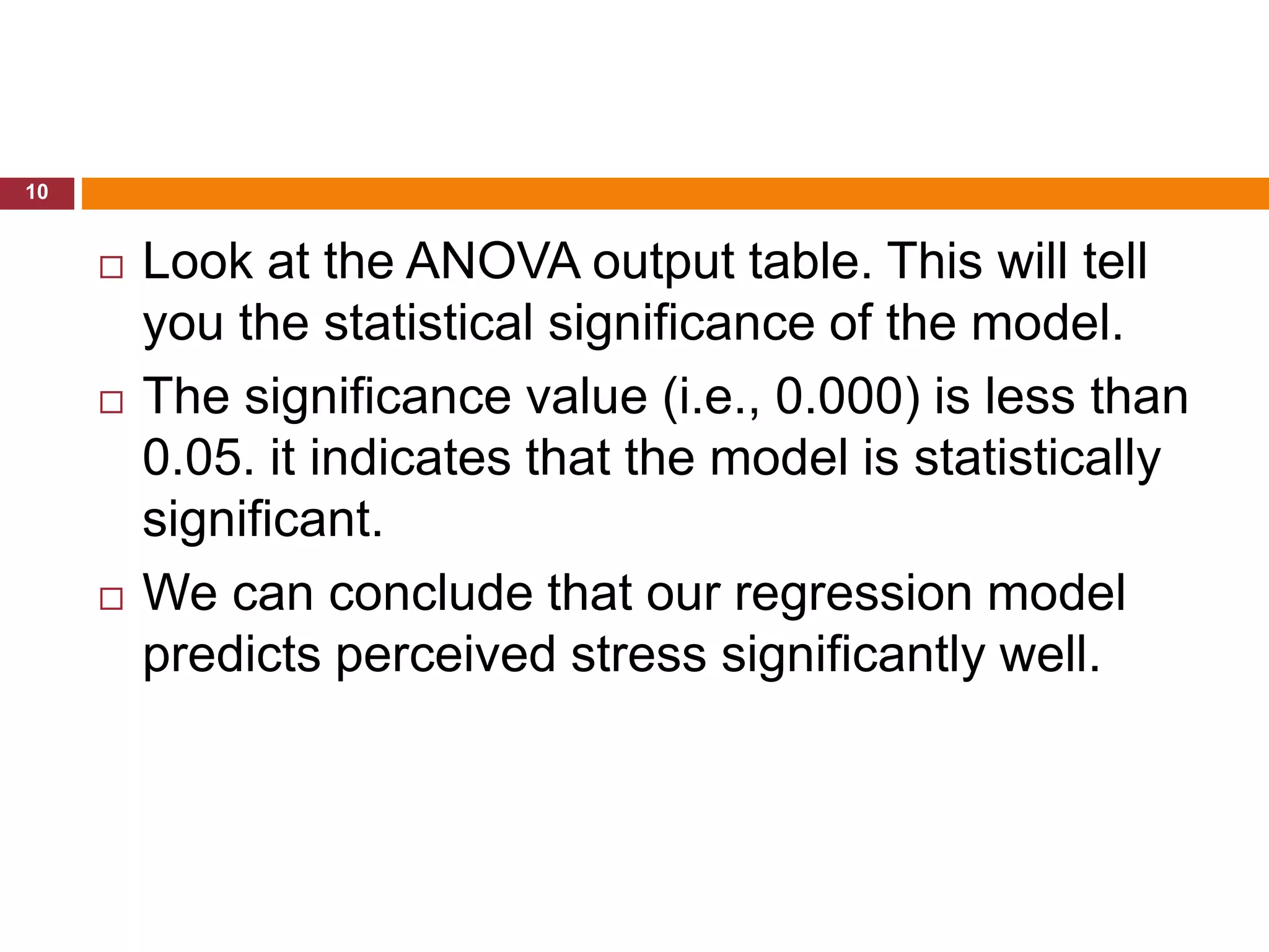 Spss6 multiple regression | PPTX