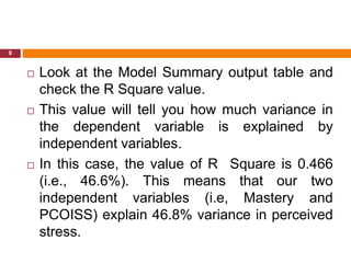 Spss6 multiple regression | PPTX