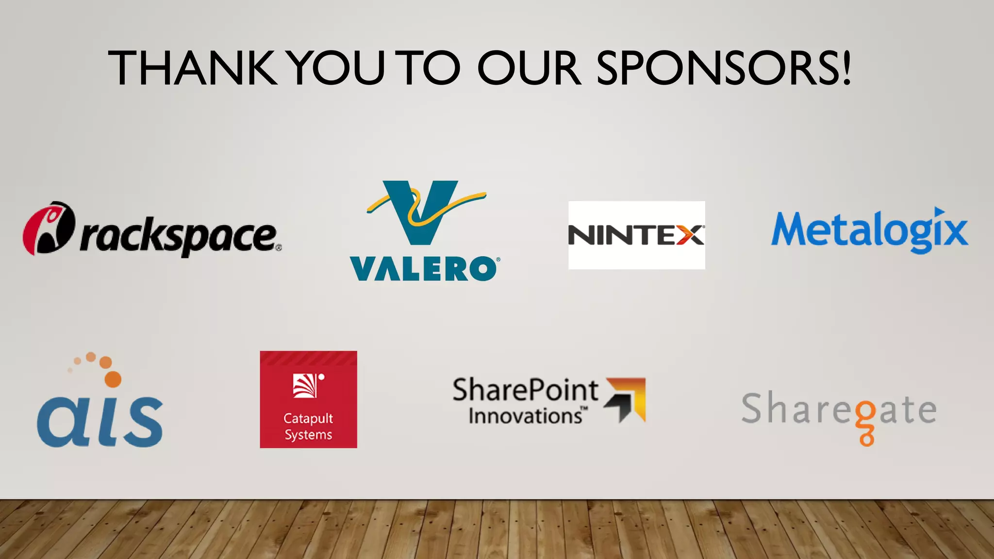 THANKYOU TO OUR SPONSORS!
 