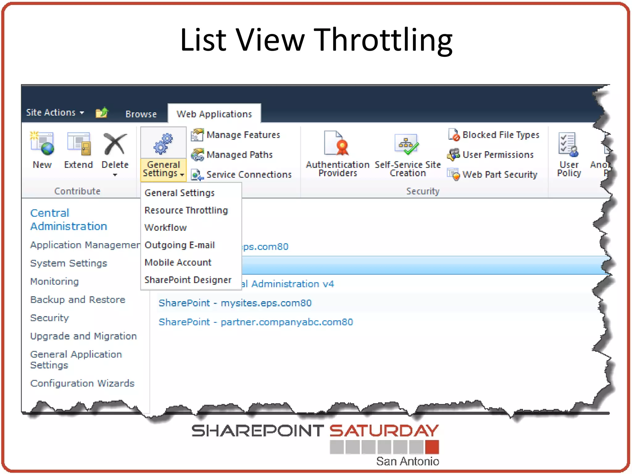 List View Throttling
 