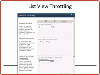 List View Throttling
 
