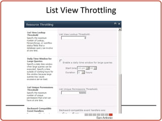 List View Throttling
 